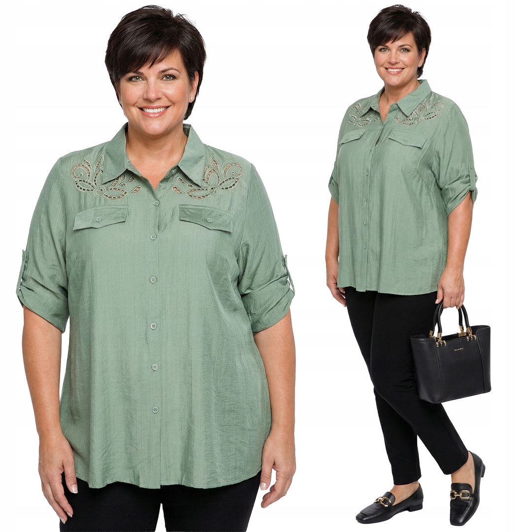 Khaki košile plus size velikost 56