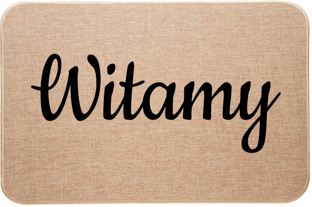 Lněná Vchodová Stěračka s potiskem Vítejte Welcome Protiskluzová spodní strana