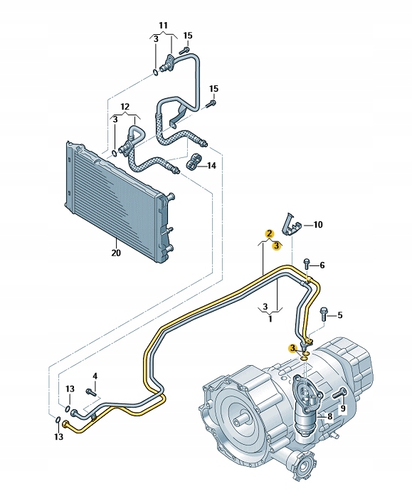 8K0317817CS - * Масляный шланг FITLRA Audi A4 B5 ASO