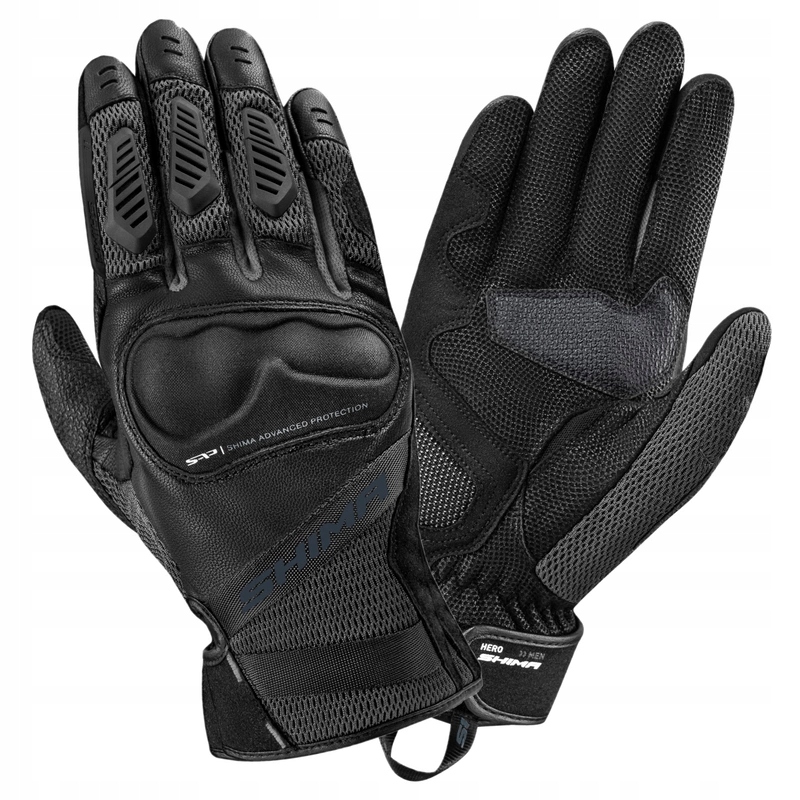 Krátke motocyklové rukavice Shima Hero Black pánske Mesh Darčeky