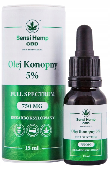 

Olejek Cbd 5% Dekarboksylowany 15ml Sensi Hemp