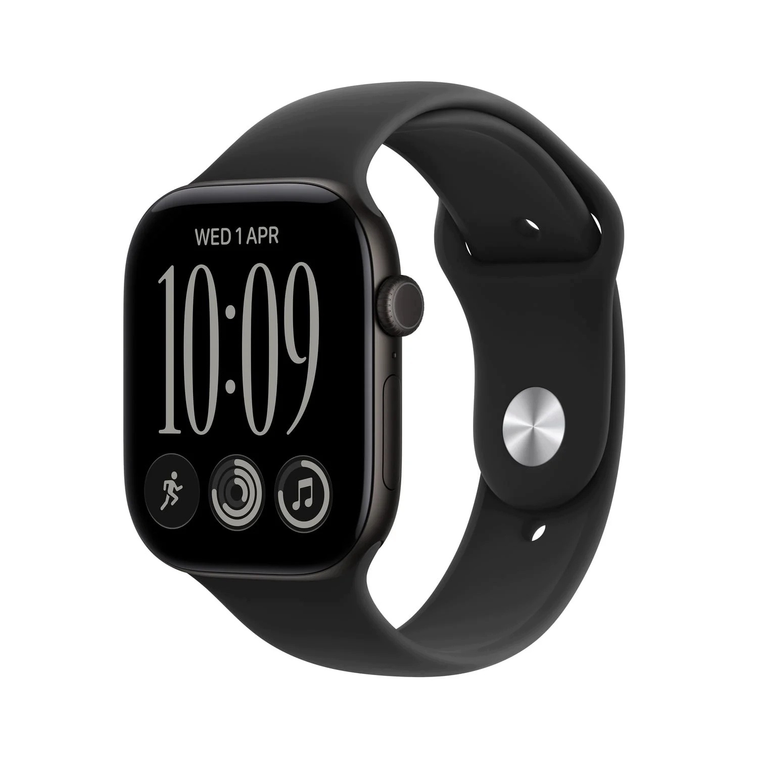 Apple Watch Series 12 Gps 42mm Alum Fekete Sportszíj Fekete-M/L