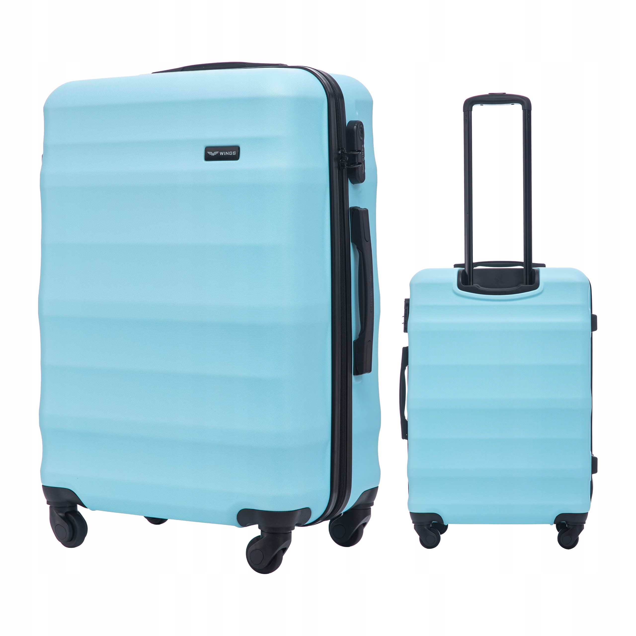 Střední kufr z Abs, odolné cestovní zavazadlo na 4 kolečkách Wings