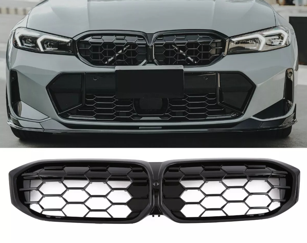 Predná Mriežka Nárazníka Grilovačka Meteor Bmw G20 G21 2022-2024 LCI Lift Čierny Lesk