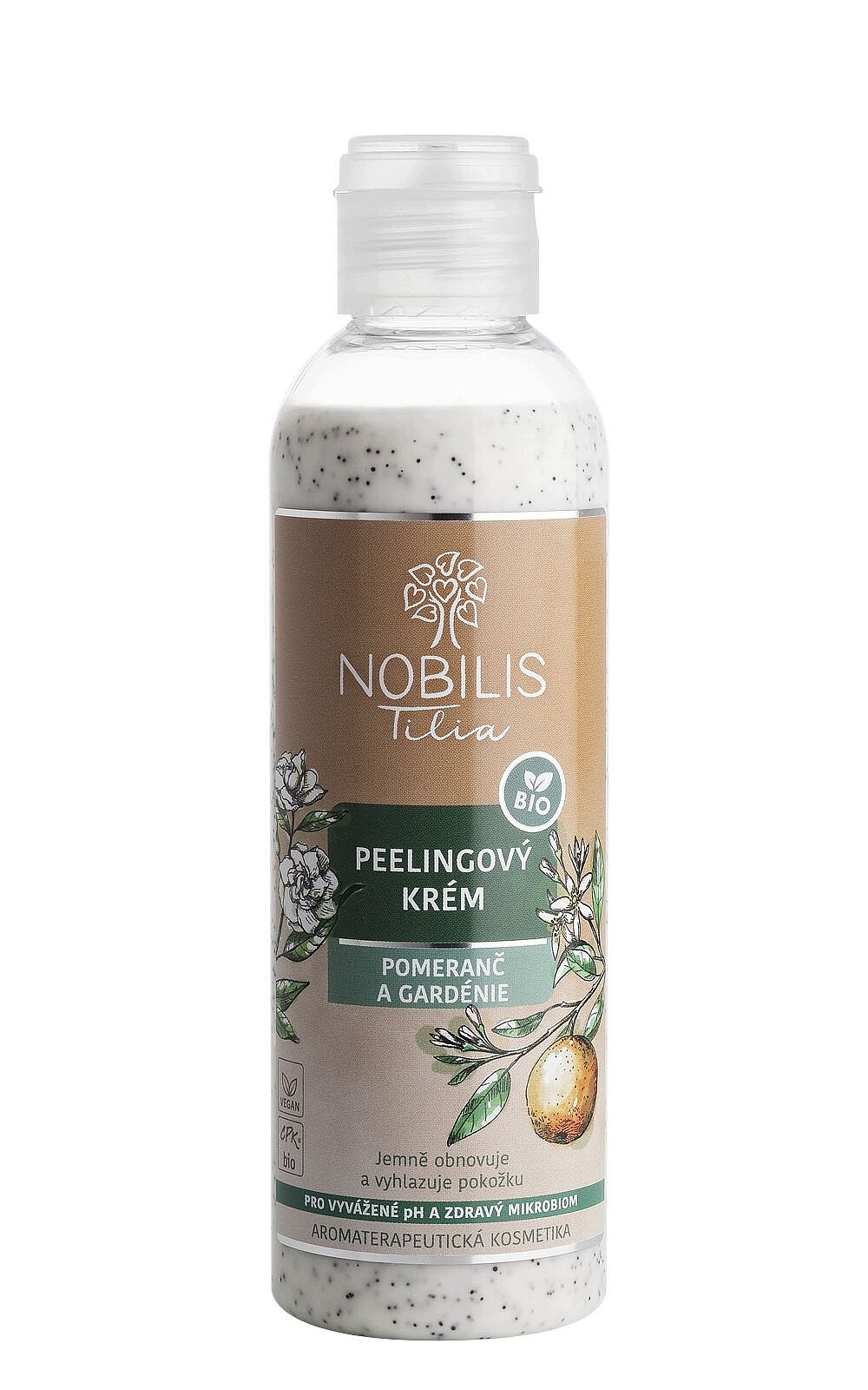 Nobilis Tilia Peelingový sprchový krém Pomeranč a gardénie 500 ml