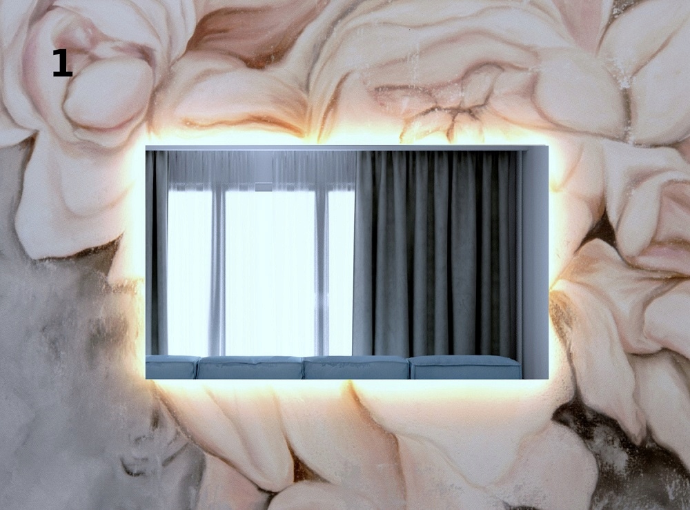 LUSTRO PODŚWIETLANE LED 60 x 80 cm BORNEO Marka DERTUM