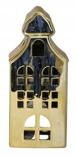 DOMEK DOM CERAMICZNY LED ŚWIECZNIK LAMPION FIGURKA CERAMICZNA NA PREZENT L