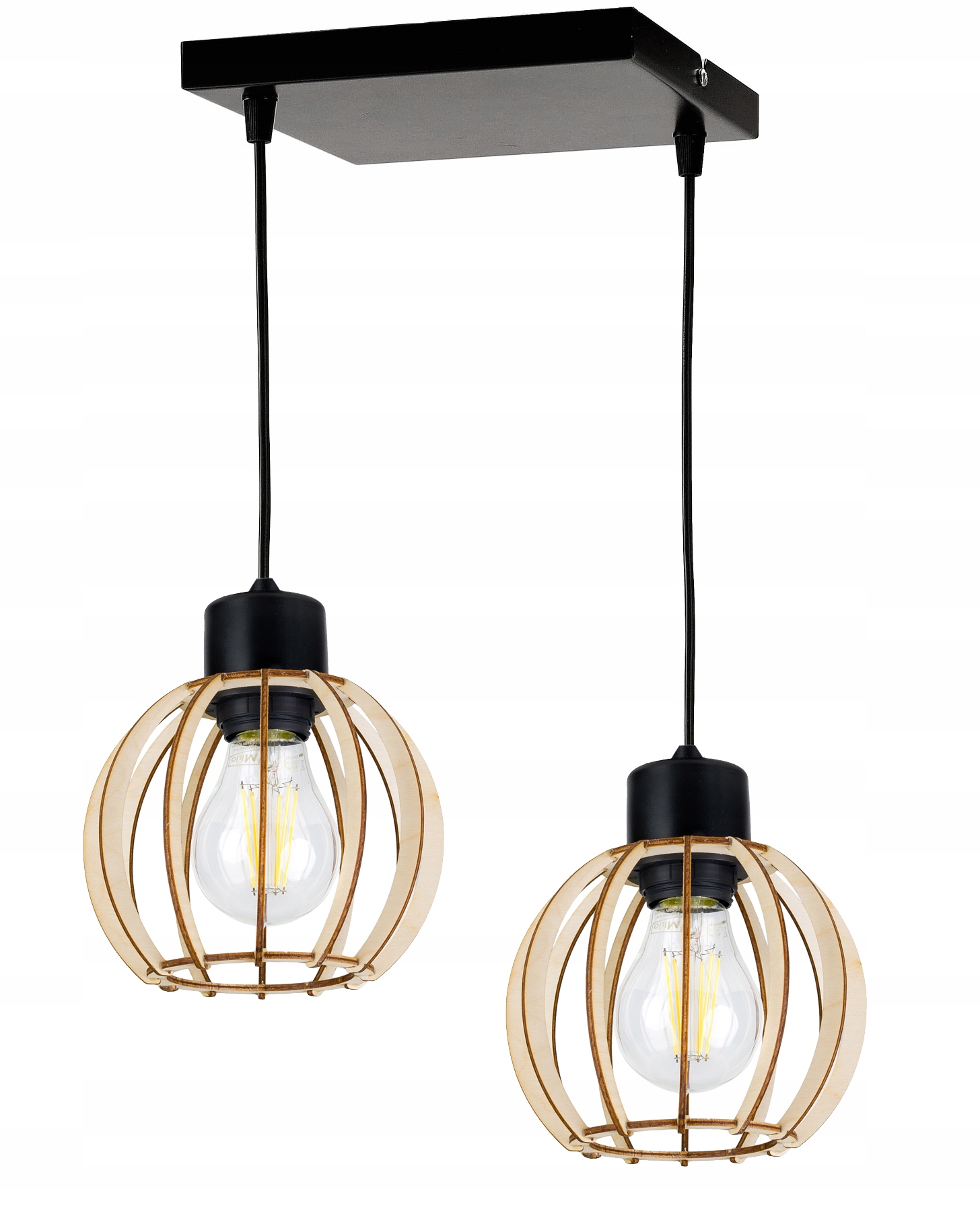 

Lampa Wisząca Zwis żyrandol sufitowa Loft Drewno 2