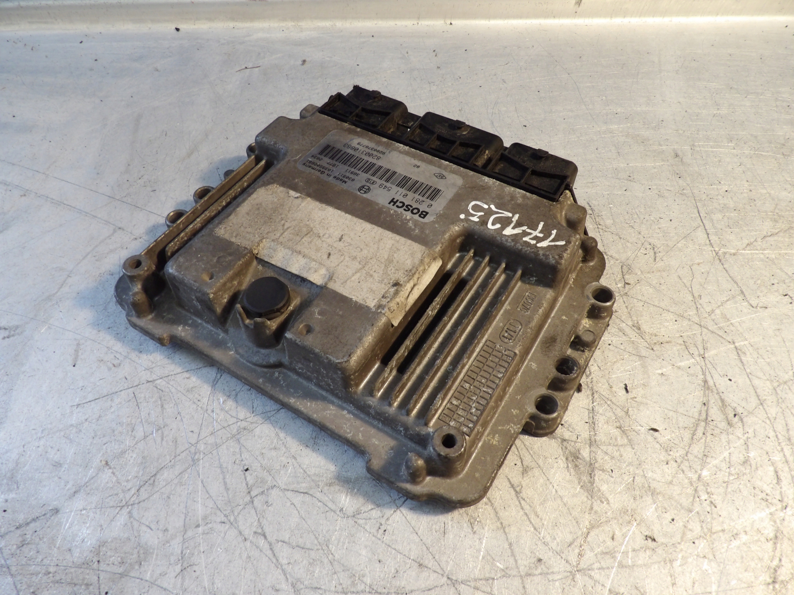 Renault Megane II CC coupe computer, control unit 0281011549, 8200310863