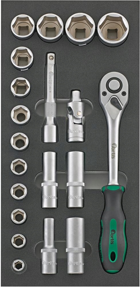 Nástrojový modul 1/3 Vymeniteľné koncovky nástrčného kľúča 1/2" Fortis