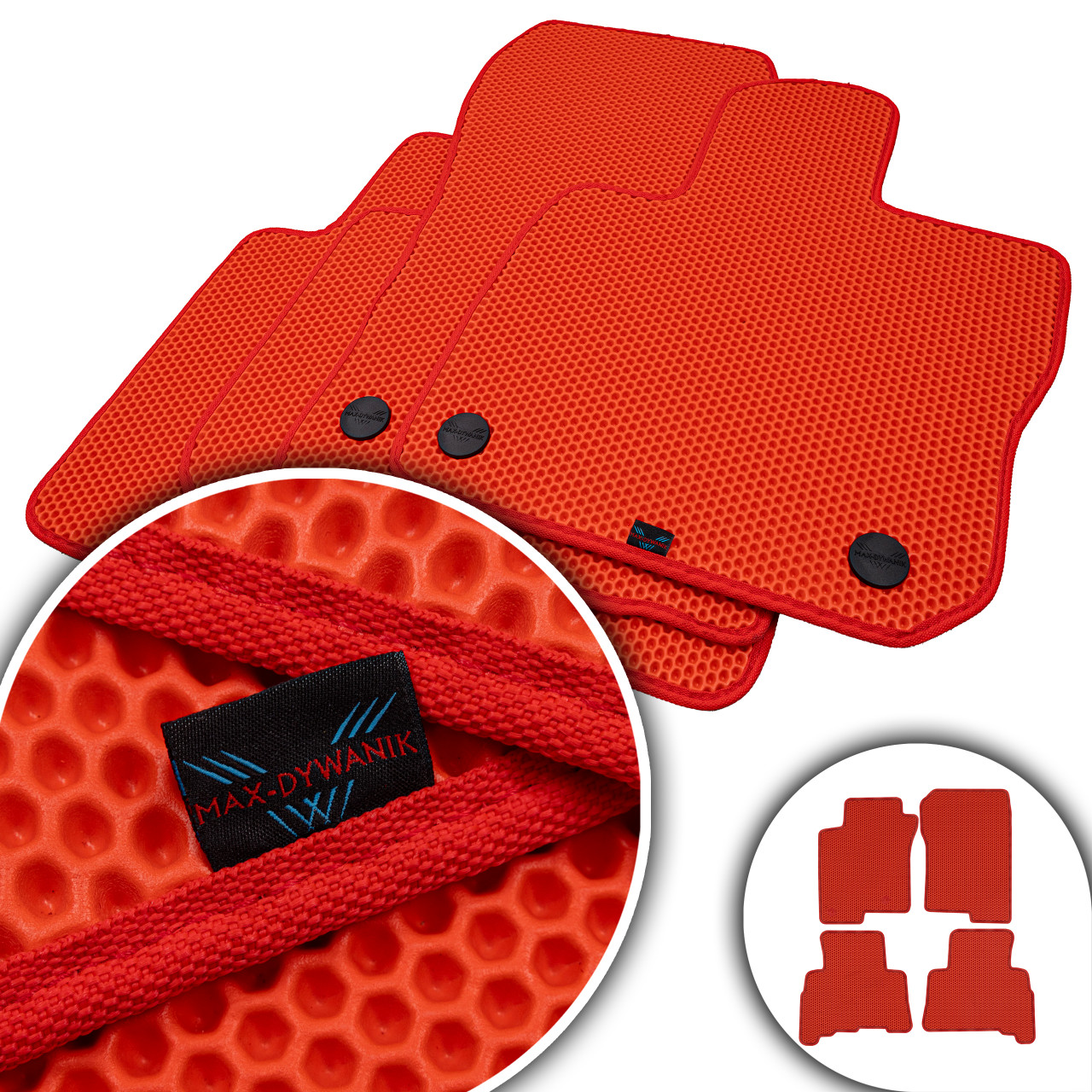 Land Cruiser J150 Long 09-17 Koberce Eva Eternity Červené Honey