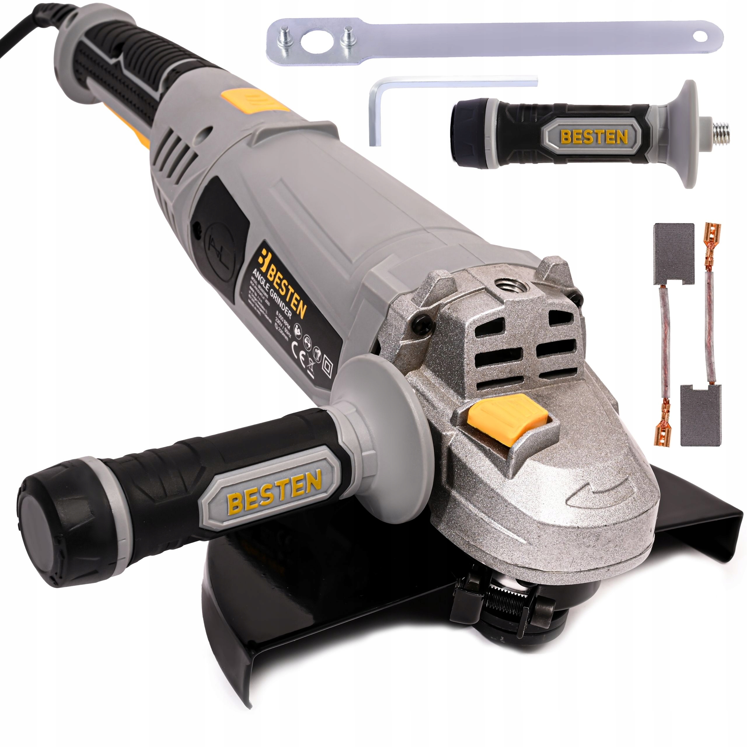 Szlifierka Kątowa 230mm Diax Kątówka 2400W Wolny Start Mocna Uchwyt Besten