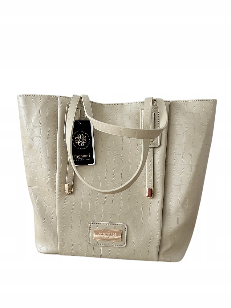 Monnari shopper kabelka přes rameno a kabelka přes rameno 2v1 béžová, design