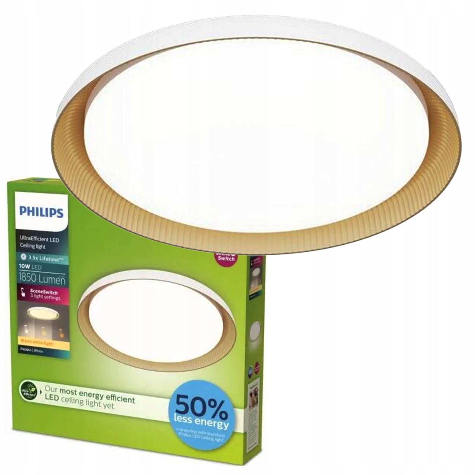 Stropní Svítidlo Stropní Svítidlo Led 10W 1950lm 4000K SceneSwitch Bílá Philips