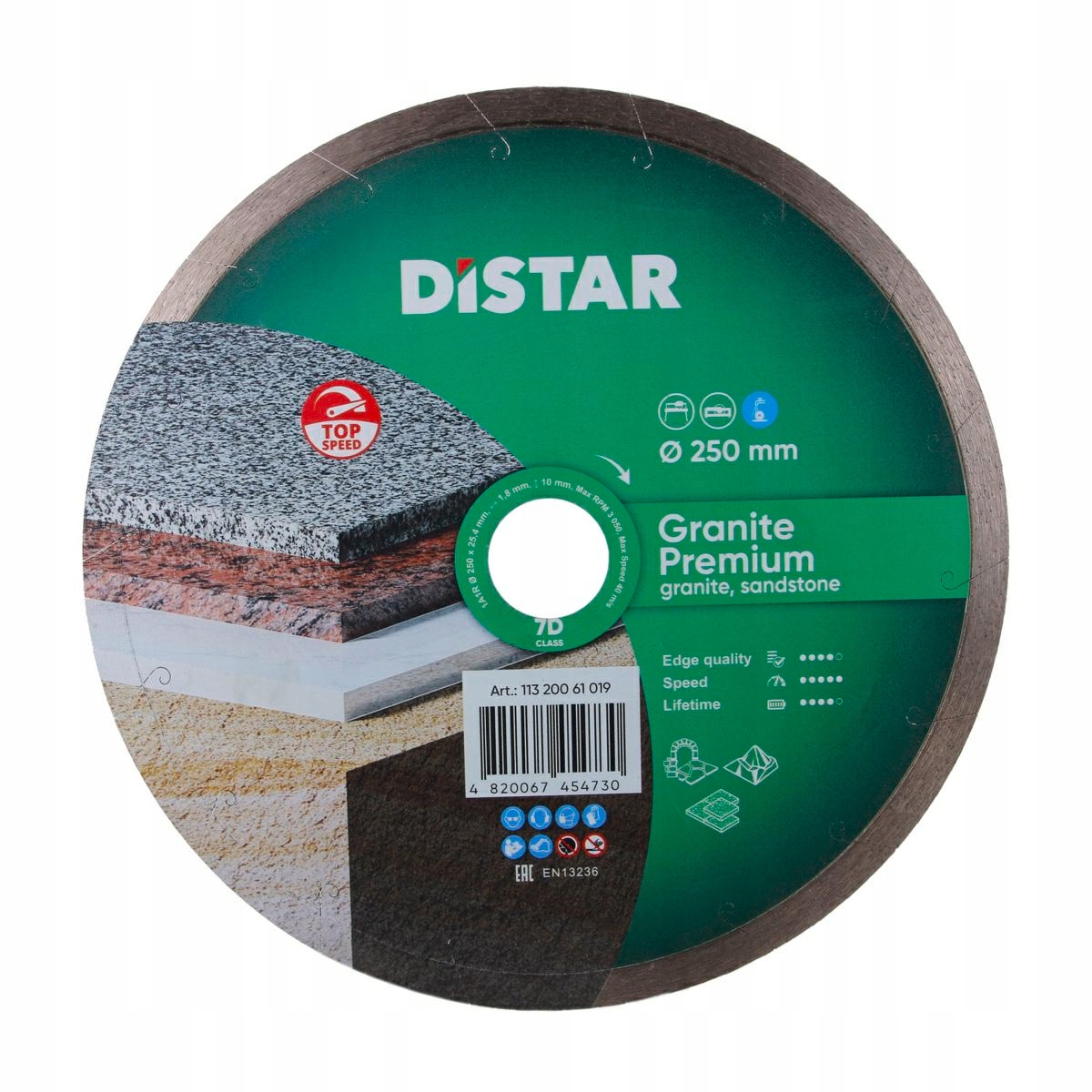 Distar Diamantový Kotouč Granite Premium 250 x 1,8 x 10 x 25,4
