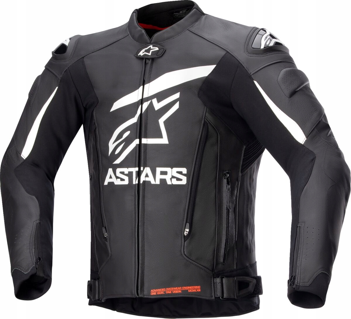 Bunda Na Motocykel Alpinestars Pánska Koža Gp Plus V4 Black/white 52