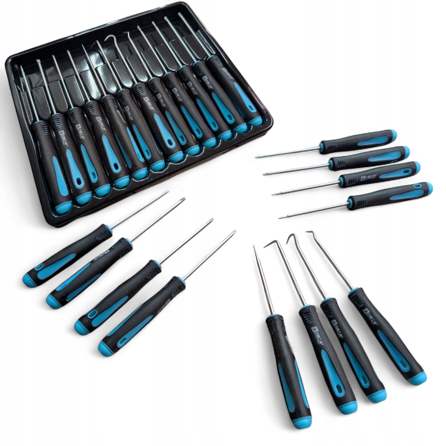 Precyzyjne Haczyki Szpikulce Śrubokręty do oringów sprężyn Zestaw 12w1