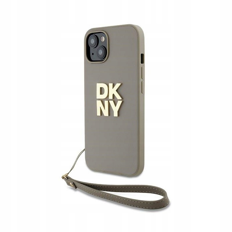 Dkny Wrist Strap Stock Logo Etui iPhone 15 Plus (beżowy)