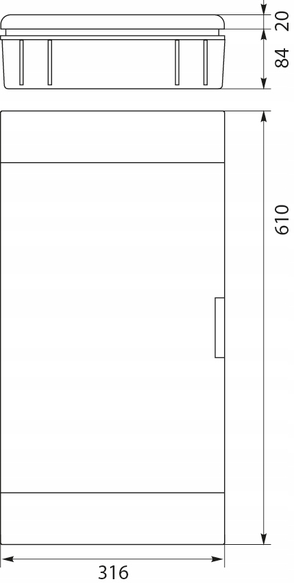 Rozdzielnica multimedialna p/t SRp-36/BM Opatówek Napięcie pracy 230 V