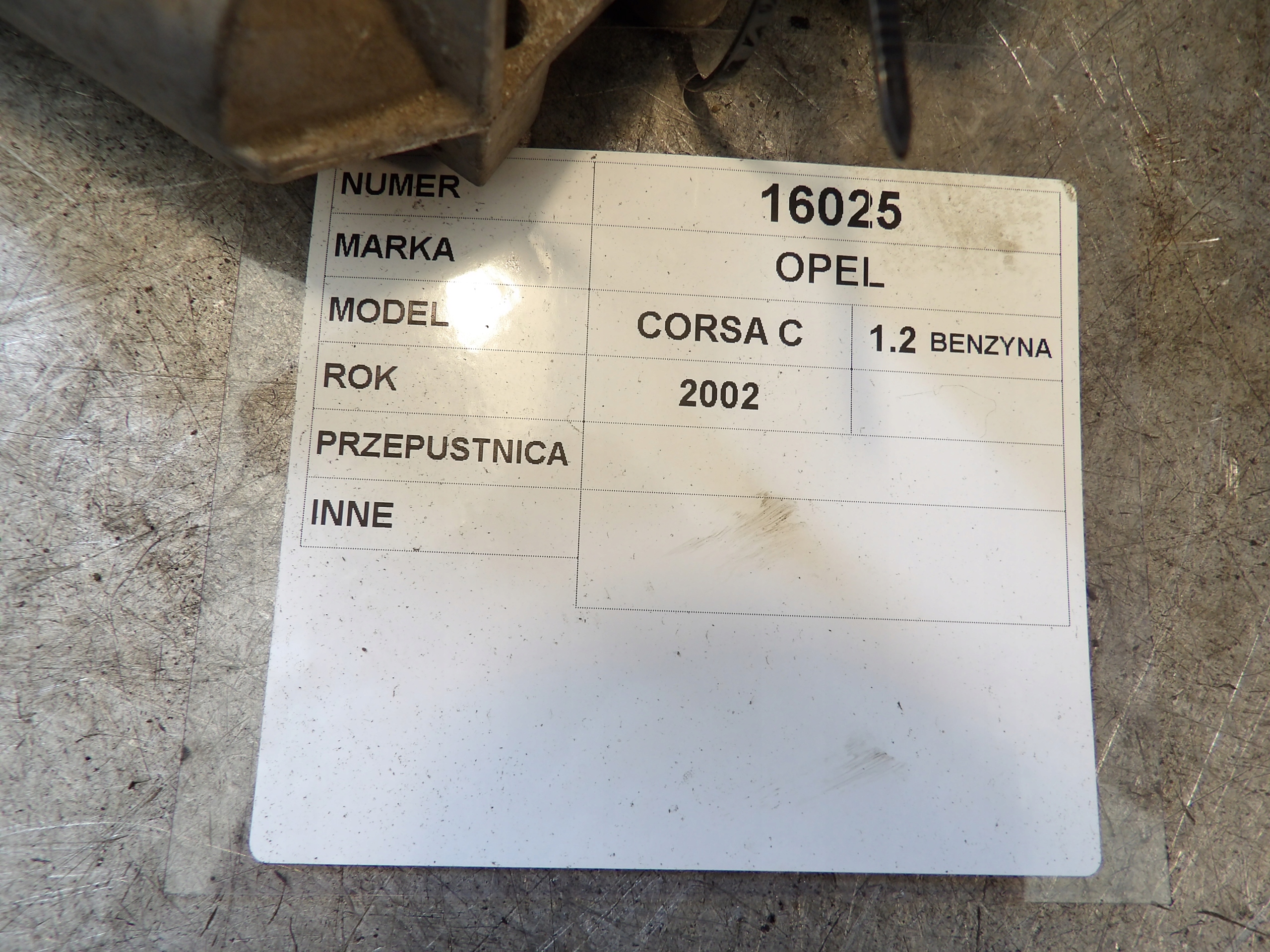 Opel Corsa C Valvola a farfalla 0280750044