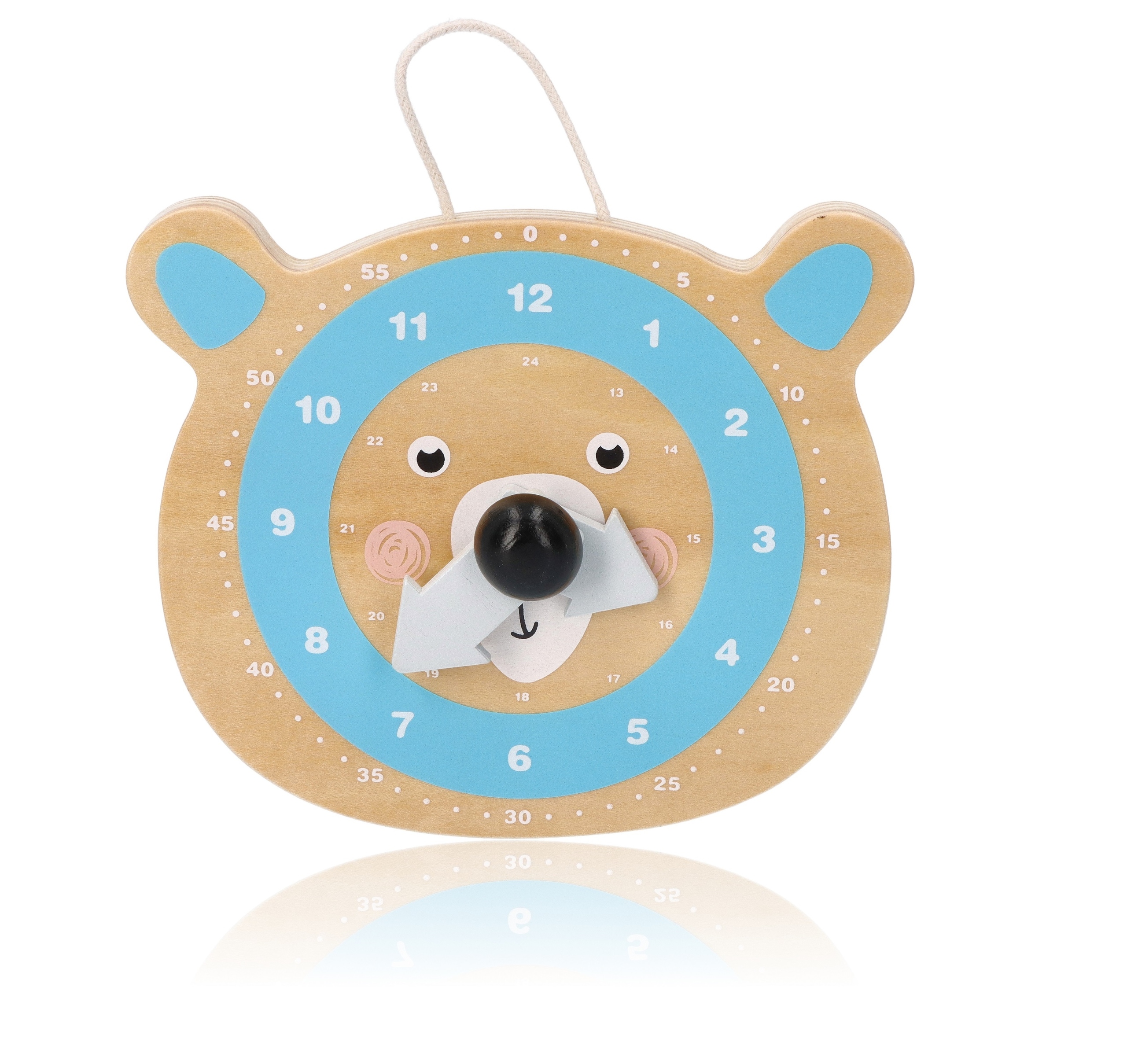 MAŁY ZEGAR DO NAUKI GODZIN 14cm PODRĘCZNY NAUKA I ZABAWA W JEDNYM ADAMOTYS Marka inna