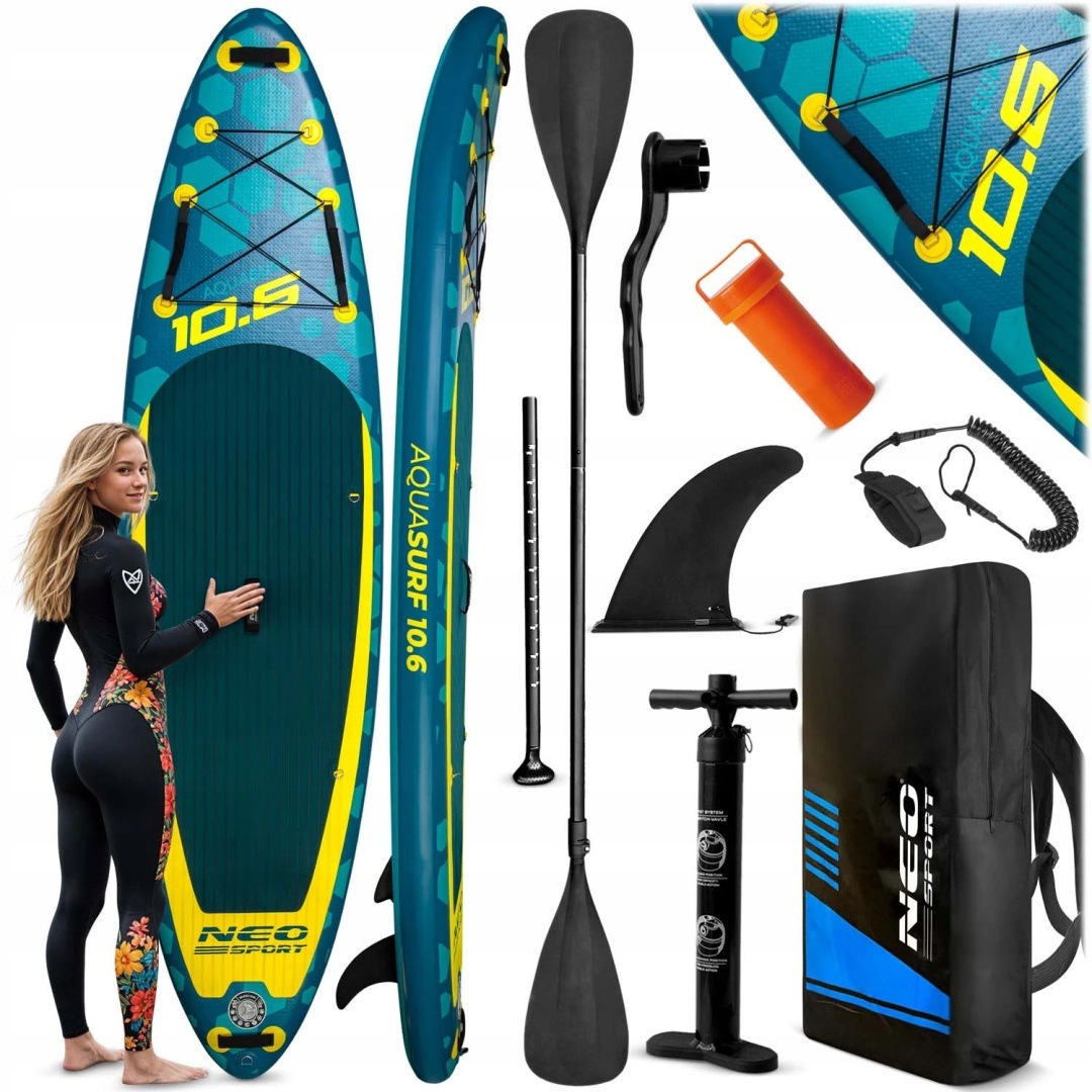 Nafukovací paddleboard 320 x 84 x 15 cm Aquasurf Paddle board sada 140 kg