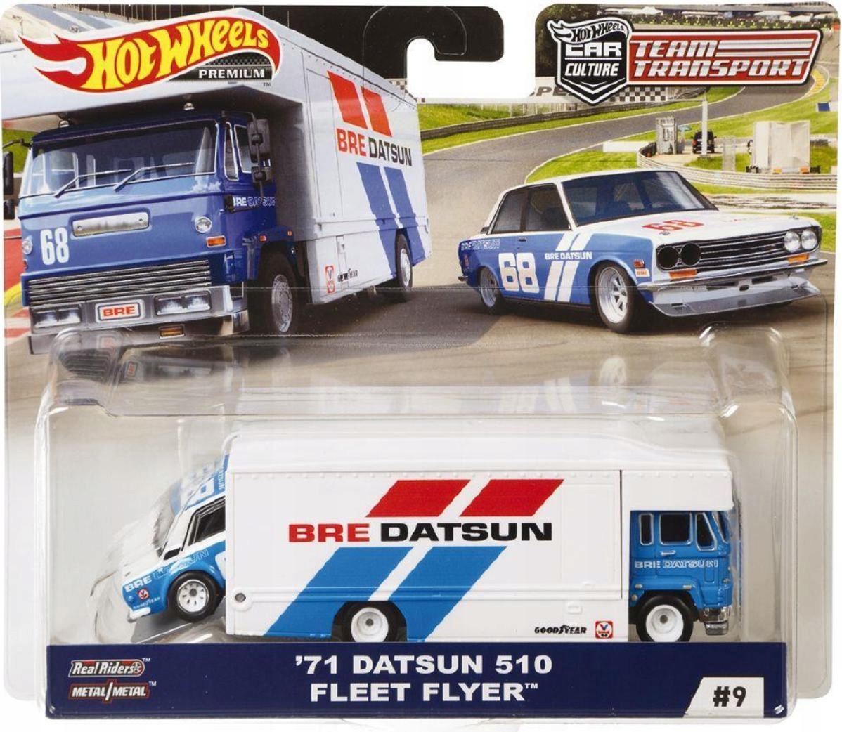 Hot Wheels Hot Wheels Datsun 510 Fleet Flyer Team Transport 1:64 Nowy