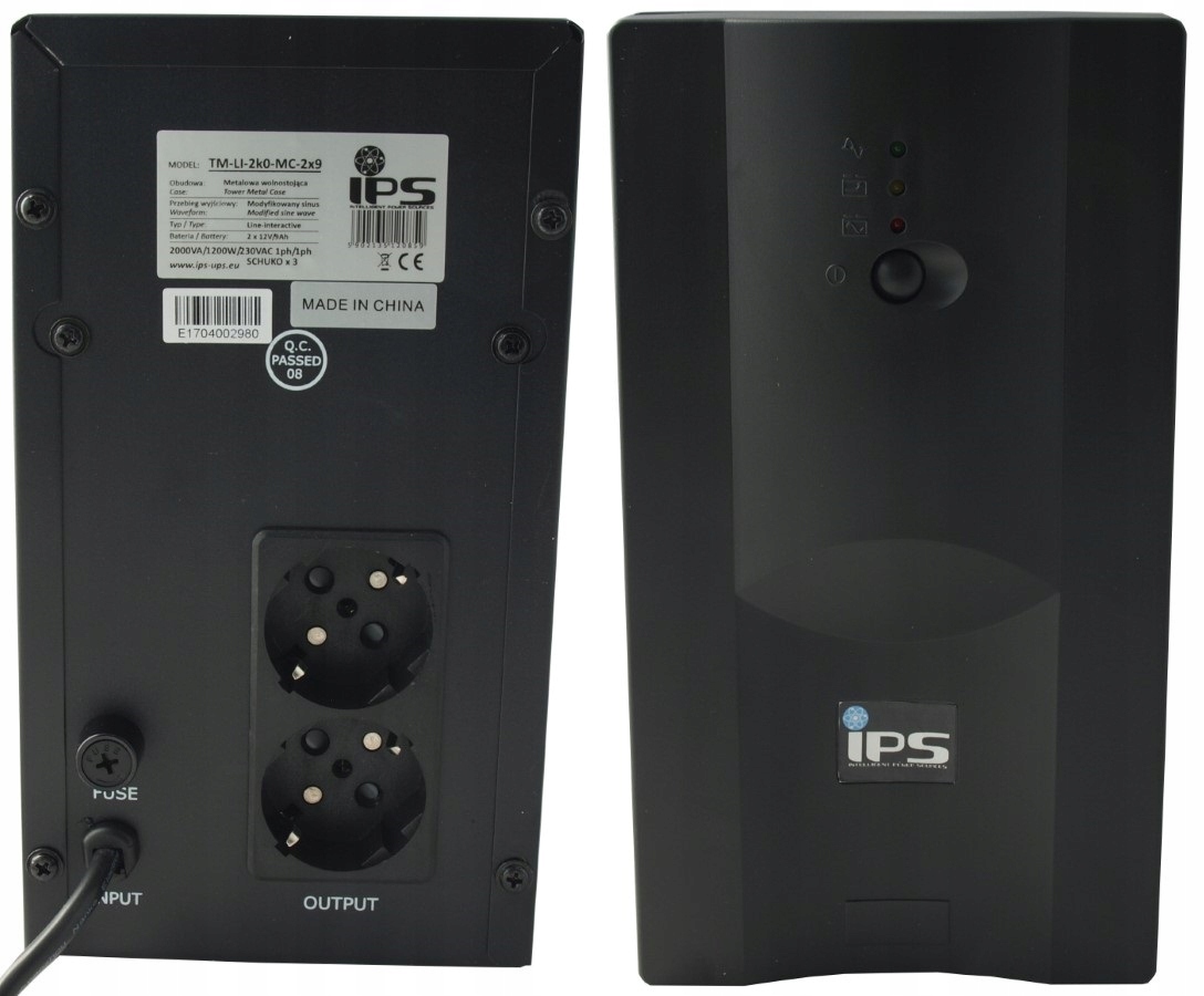 Zasilacz Awaryjny Ups Tower 2000VA 1200W 2x9AH Ips Komputera Laptopa Kamer