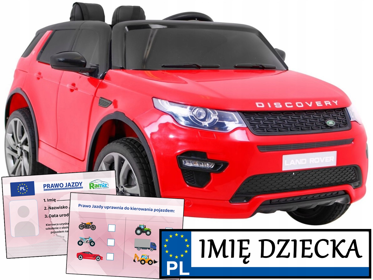pojazd elektryczny Land Rover Discovery Led pilot