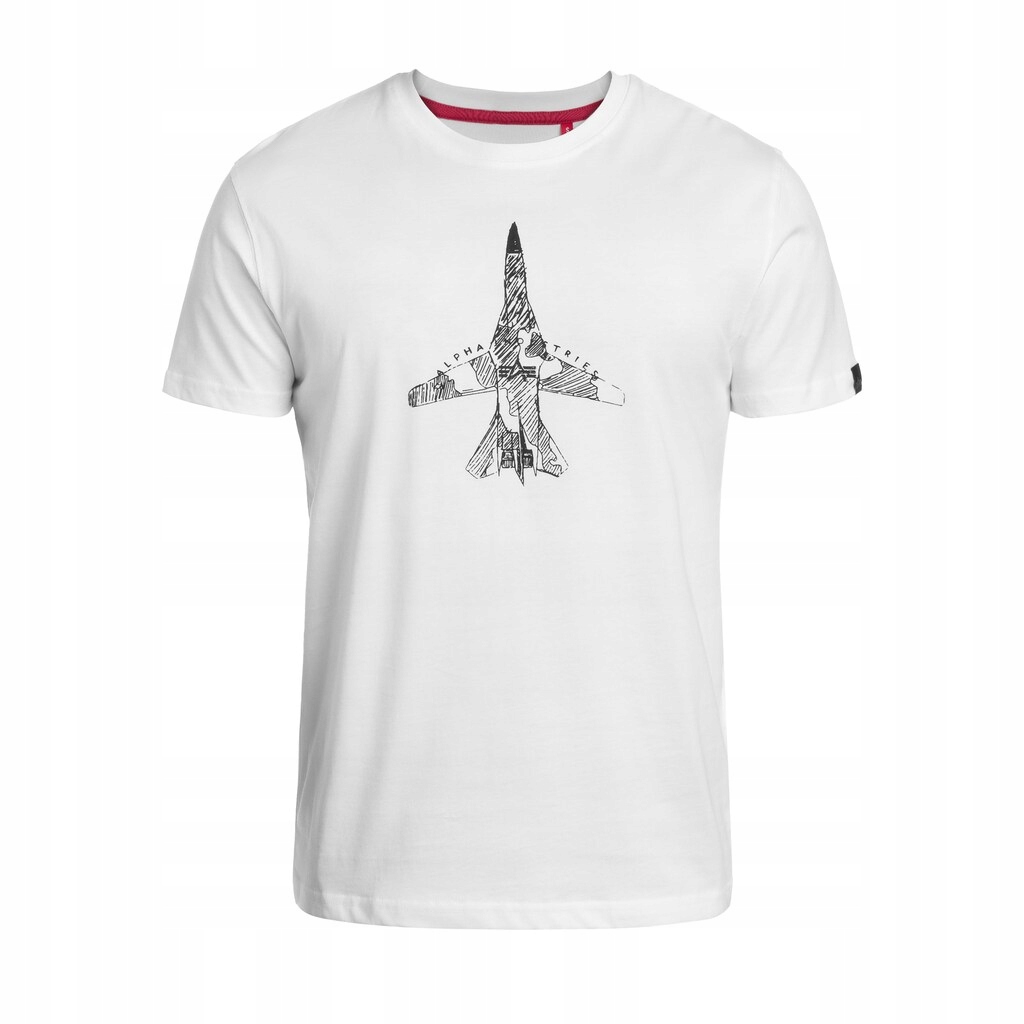 Tričko Bavlněné tričko Alpha Industries Air Force Sketch White S