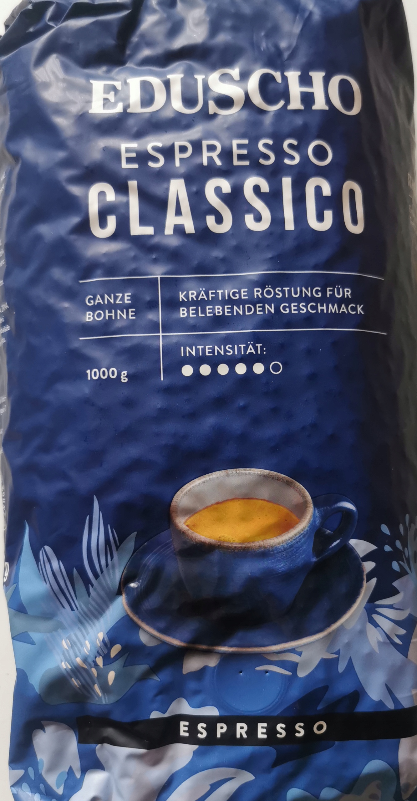 Levně Káva zrnková Eduscho Espresso Classico 1 Kg Dovoz z Rakouska.
