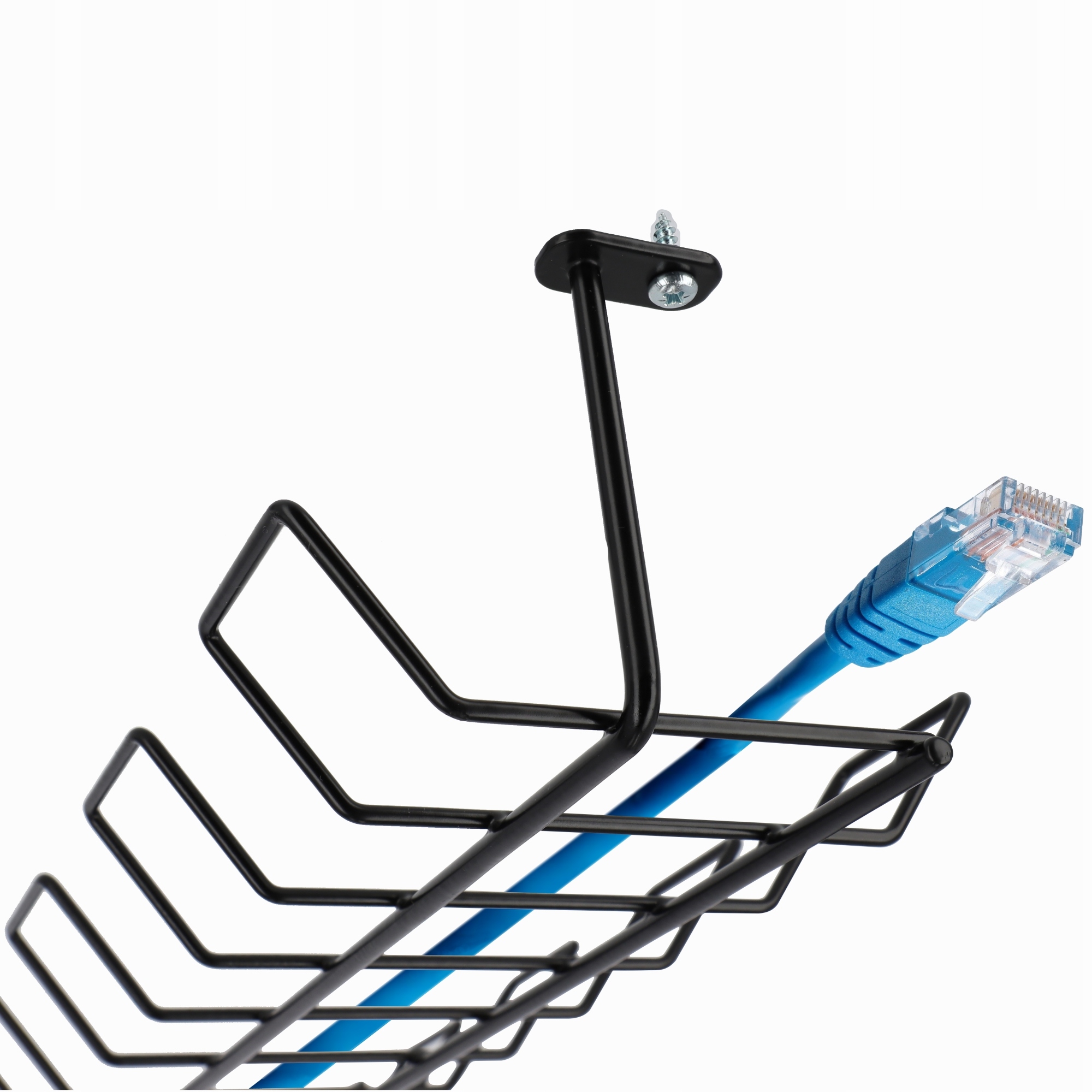 2x MASKOWNICA KABLI TV CZARNA ORGANIZER POD BIURKO NA KABLE MASKUJĄCA ŚRUBY Marka KADAX