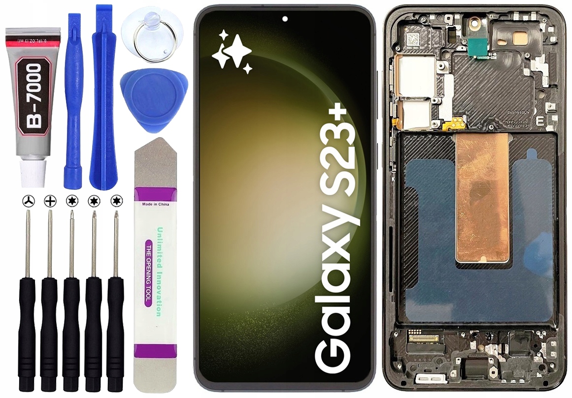 Oled displej pro Samsung Galaxy S23 Plus S916 S916B LCD displej Rámeček