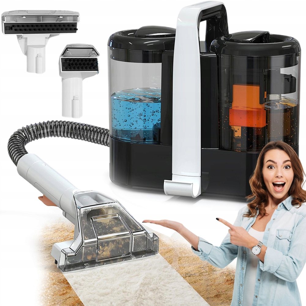 Vysavač na praní čalounění, koberců, aut, skvrn, 600 W, 15000 Pa