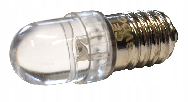 

żarówka led gwint E10 latarka 3V