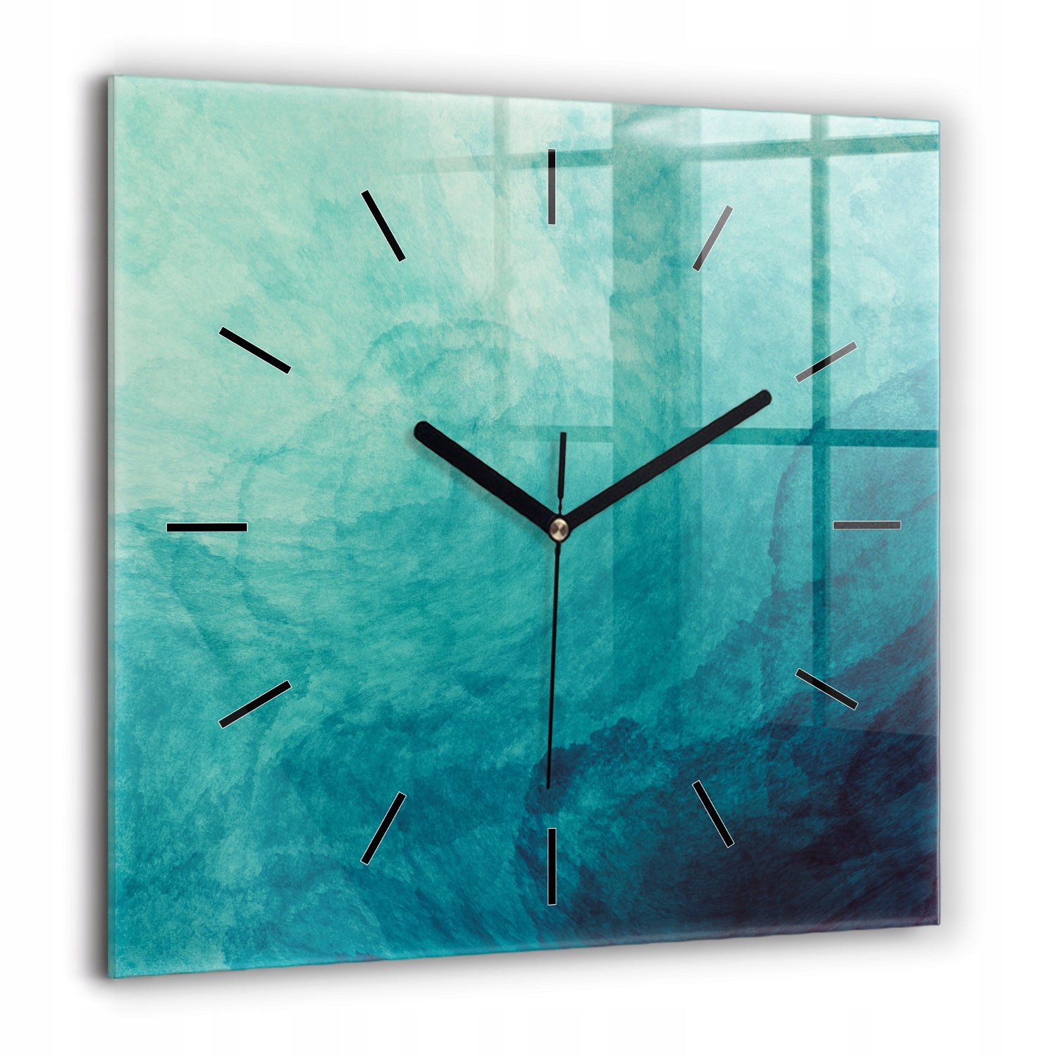 Skleněný hodinový stroj Elegantní neslyšitelný mechanismus Abstrakce hloubka 60x60