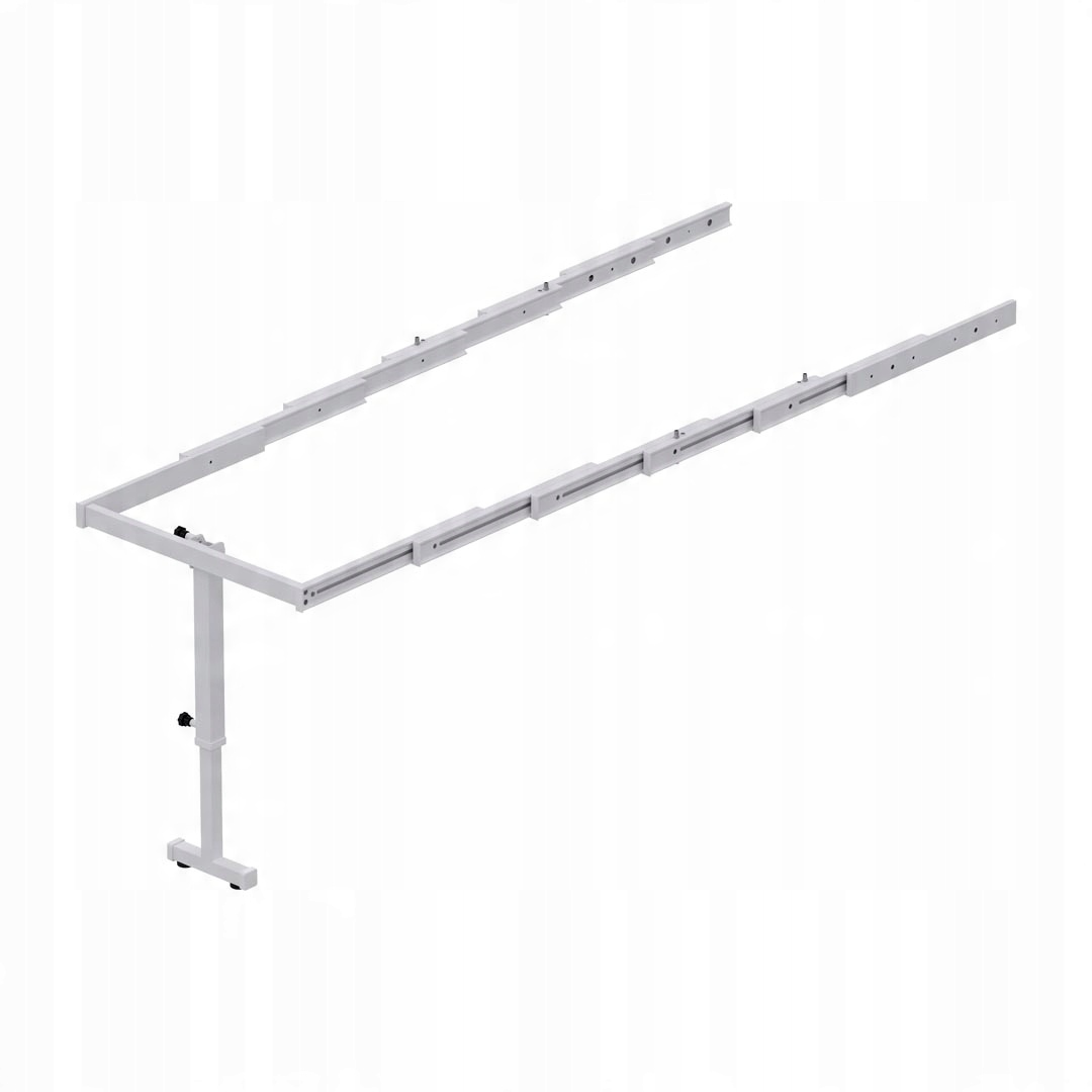 Rozkladací stolový systém s nohou 600 Biela Starax S-2145-W