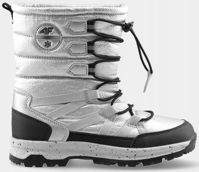 4F Buty Dziewczęce Zimowe śniegowce JOBDW003 srebrne r. 31