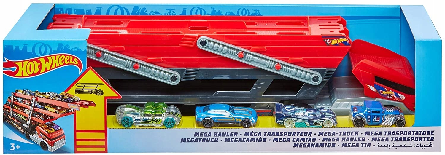 HOT WHEELS TRANSPORTER LAWETA na 50 aut + 4 autka Kod producenta FPM81
