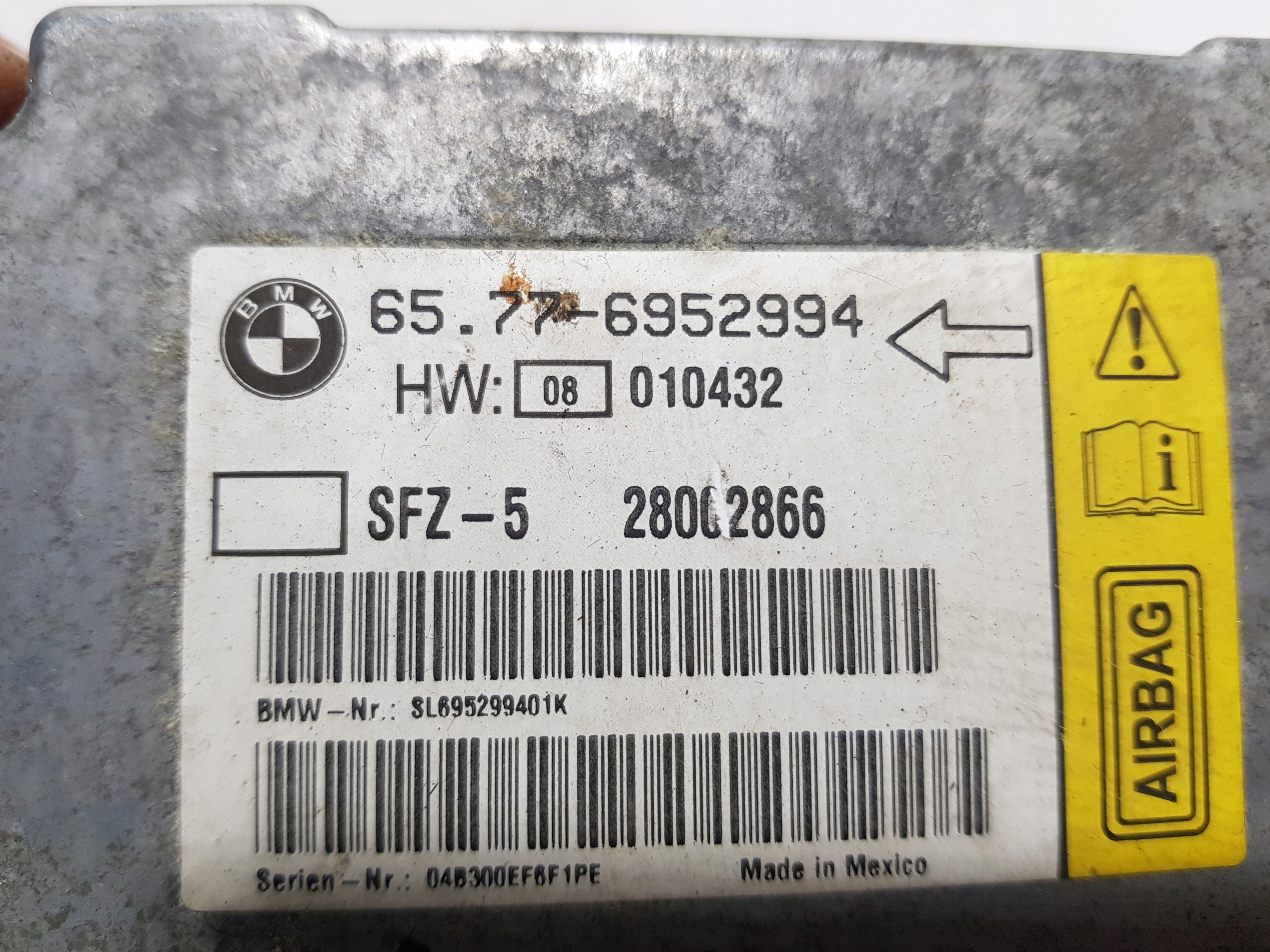 modul SENSOR airbag AIRBAG BMW E60 E63 6952994