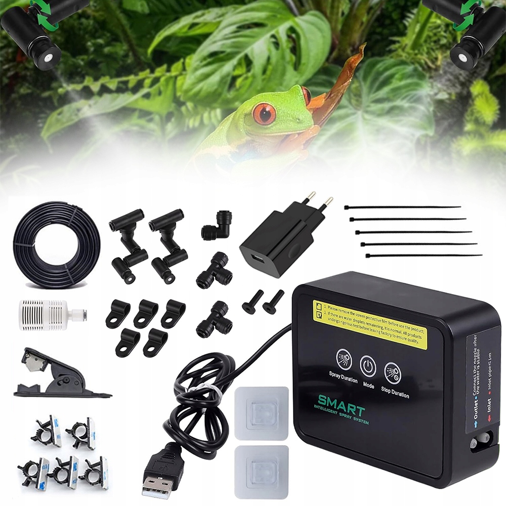 Inteligentny Zraszacz Terrarium Z Timerem Pamięcią Ustawień I Dyszami 360°