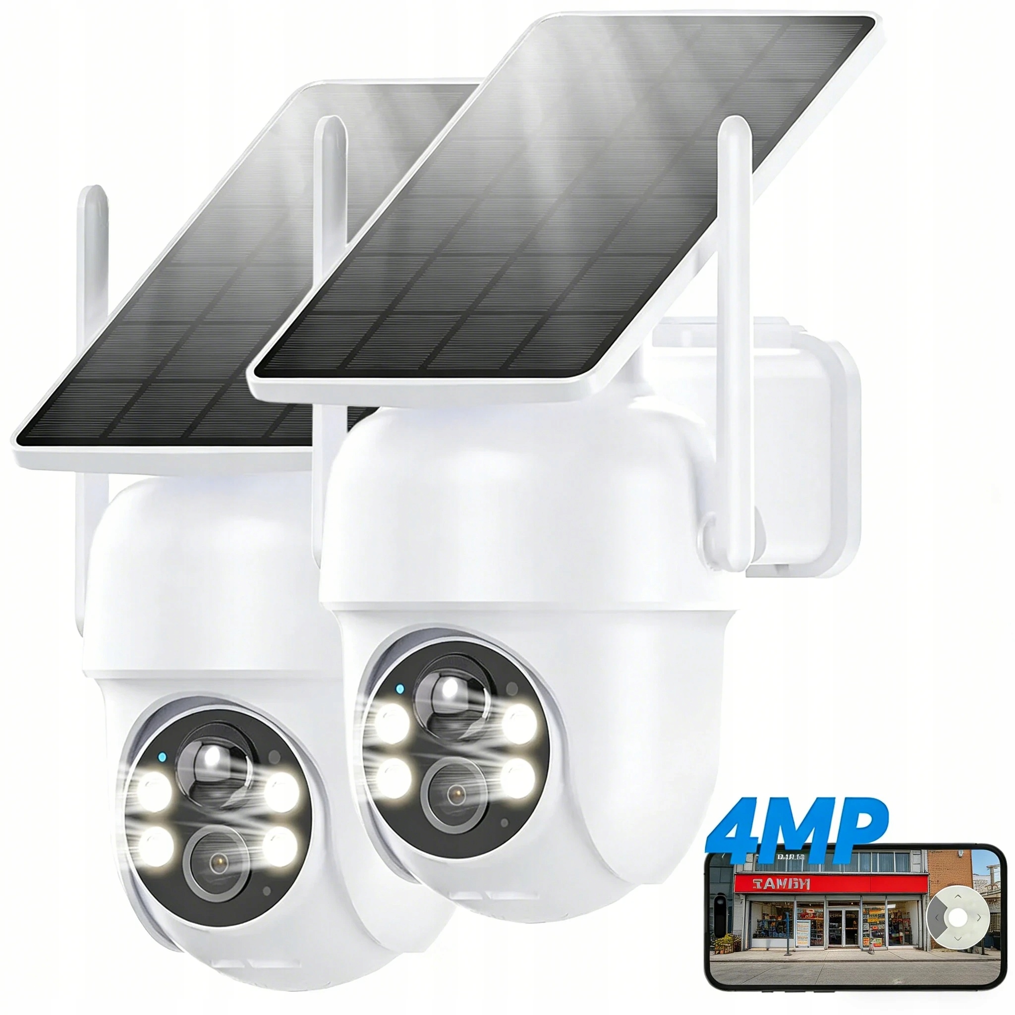 Venkovní bezdrátová solární kamera 4MPX 2K s barevným nočním režimem