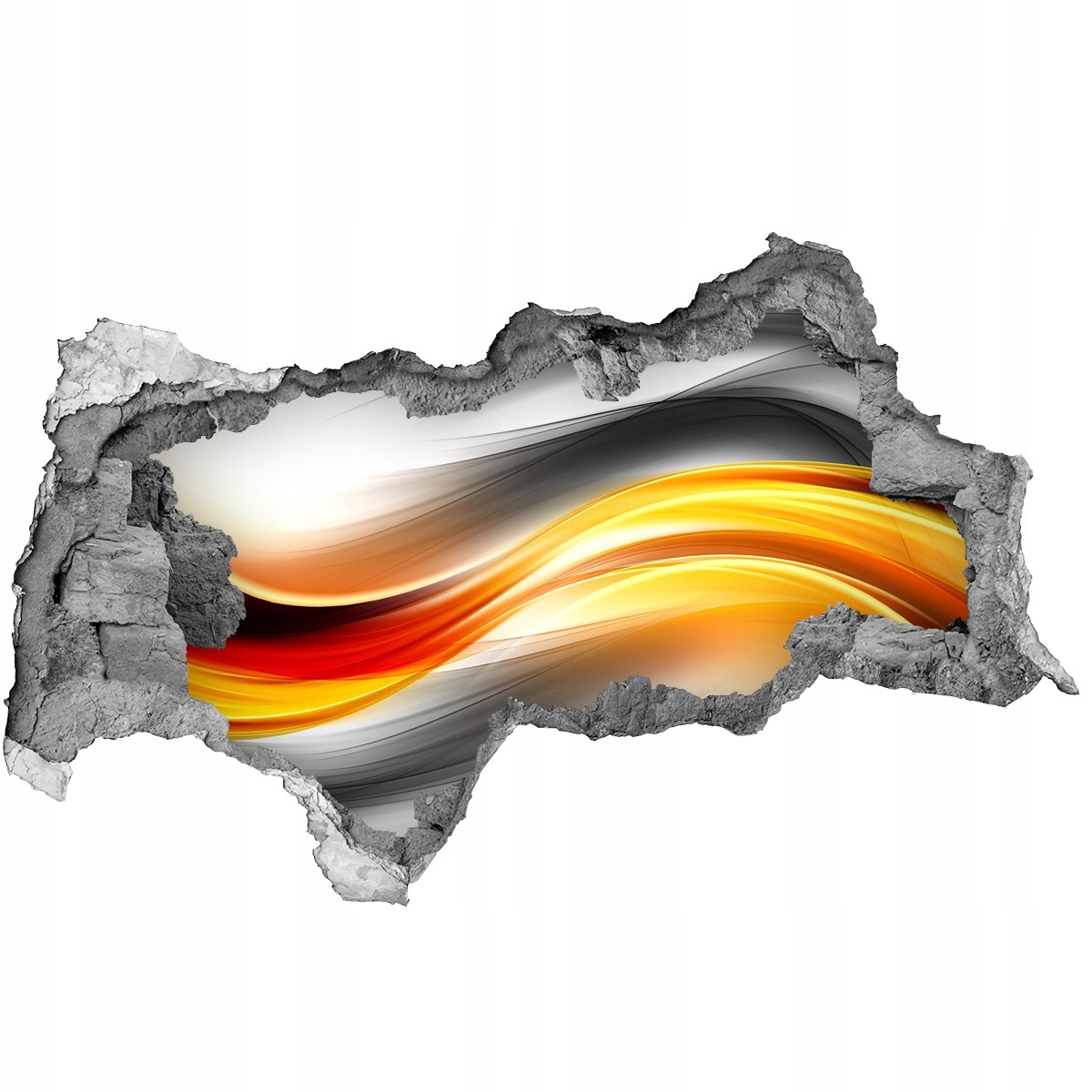 

Samoprzylepna dziura na ścianę Abstrakcja fale