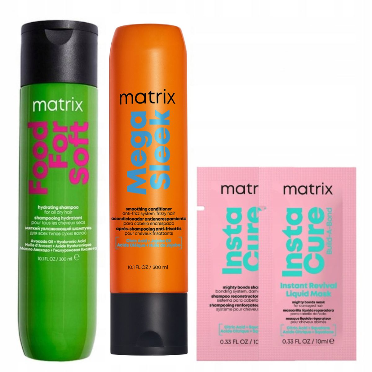 Matrix Food For Soft szampon Sleek odżywka do włosów suchych
