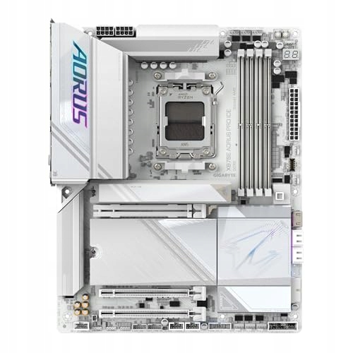 GIGABYTE X870E AORUS PRO Ice Płyta Główna Ryzen 9000 DDR5 WiFi 7 USB 4 — miniatura 2