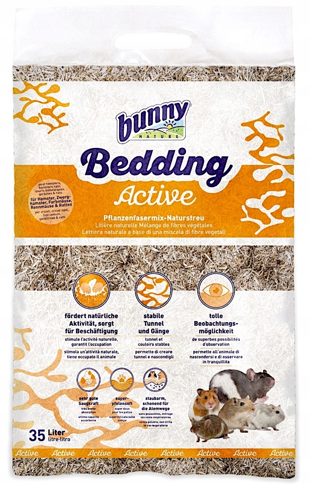 Bunny Nature podłoże Bedding Active 35l ściółka Chomik gryzonie do tuneli