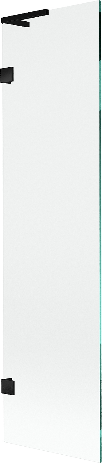 Mexen Lunar L vanová zástěna 1-dílná 50 x 150 cm, transparentní, černá 89