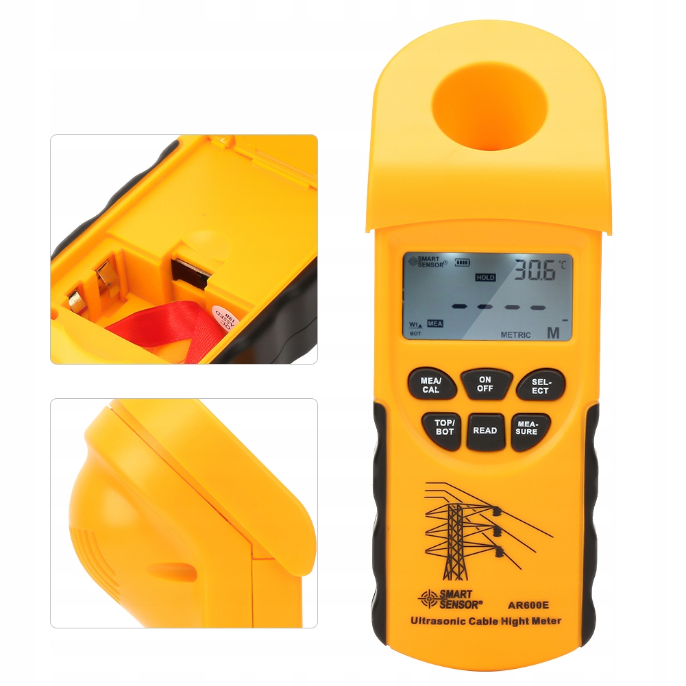 Smart Sensor AR600E wyświetlacz LCD 6 pomiarów przyrząd pomiarowy