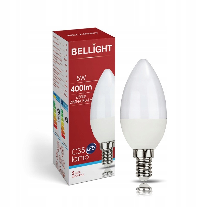 

Żarówka Led C35 230v 5w 6500k e14 Świeczka
