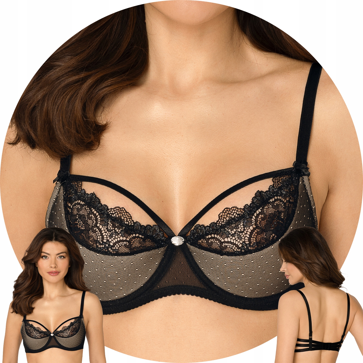 Róża Zulaj Polovyztužená podprsenka Semi Soft černá 75B